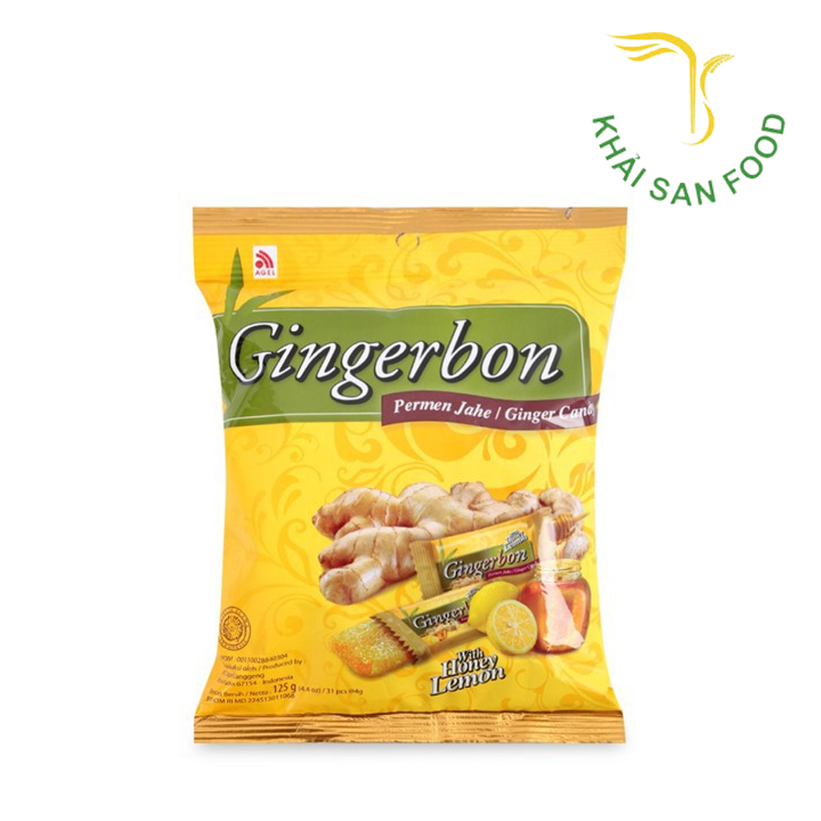 Gingerbon - Kẹo Gừng Chanh Mật Ong - Gói 125G