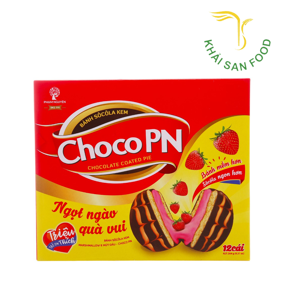 Bánh Choco PN Marshmallow Mứt Dâu 264G