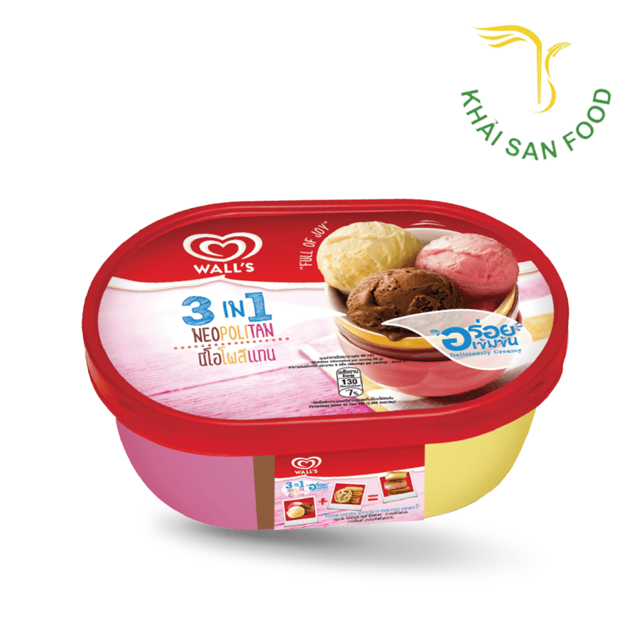 Wall's Kem Hộp 3in1 Neopolitan 430g