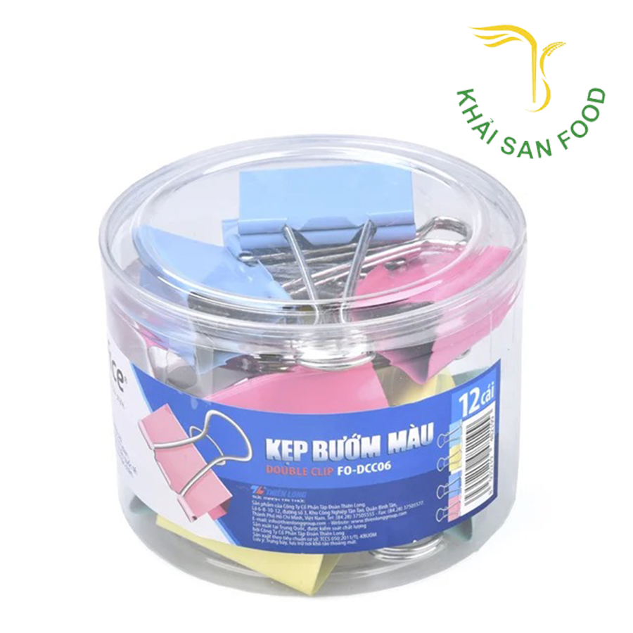 Kẹp Bướm Màu 51mm FO-DCC06 Lốc 12