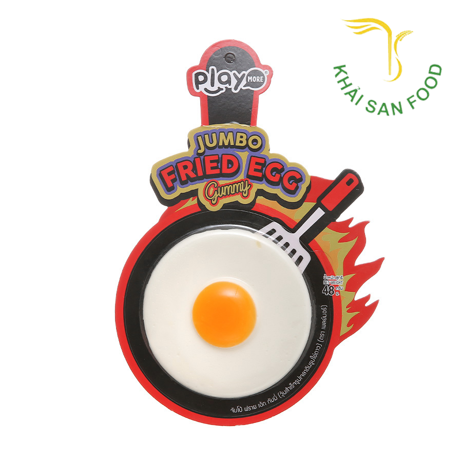 Kẹo Dẻo Hình Trứng Chiên Jumbo Playmore 48G