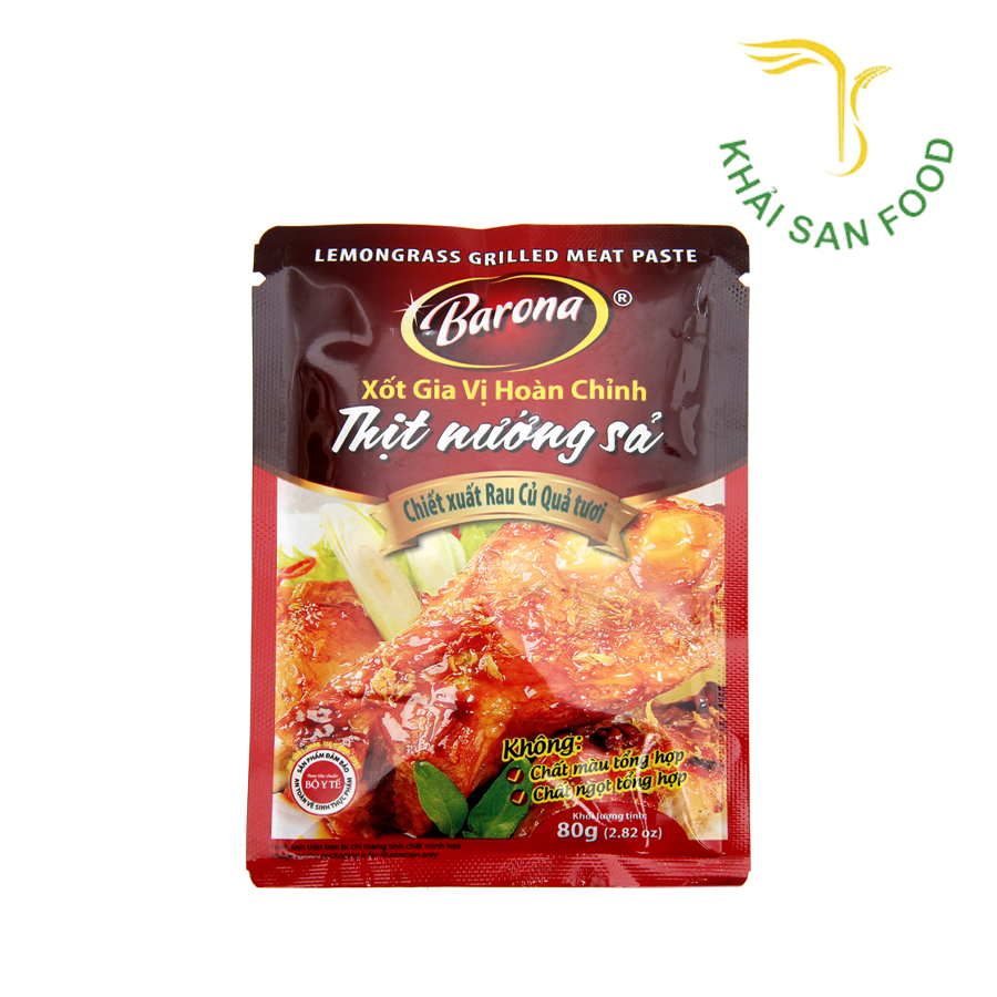 Xốt Gia Vị Hoàn Chỉnh Barona - Thịt Nướng Sả 80G