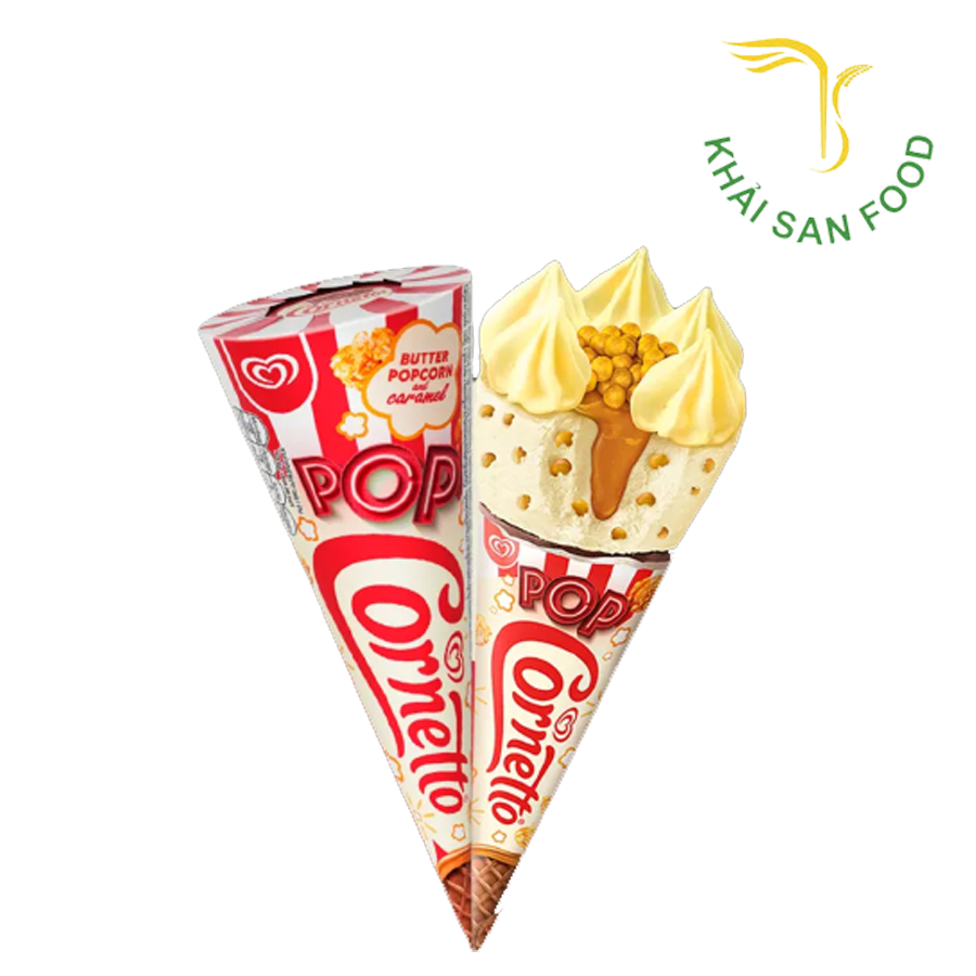 Cornetto Kem Butter Popcorn & Caramel 84G