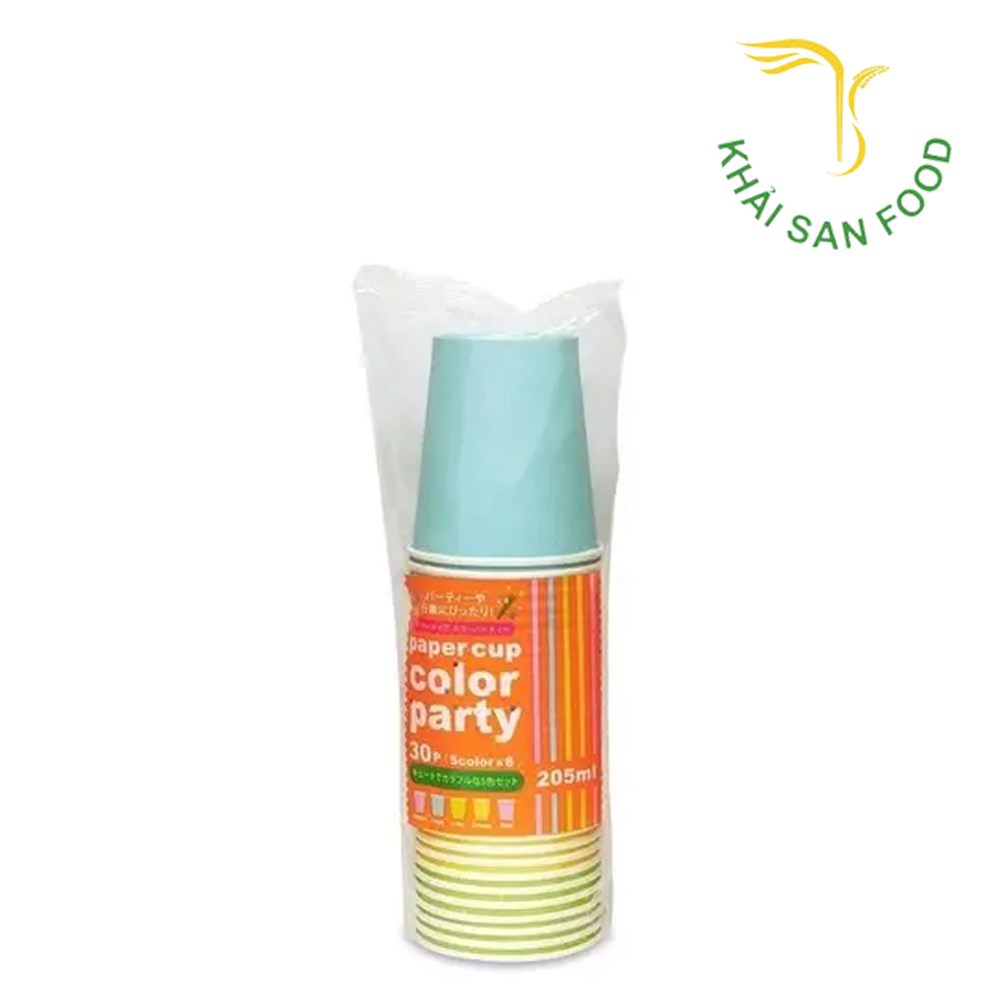 Set 30 Cốc Giấy Màu Sắc Dung Tích 205Ml