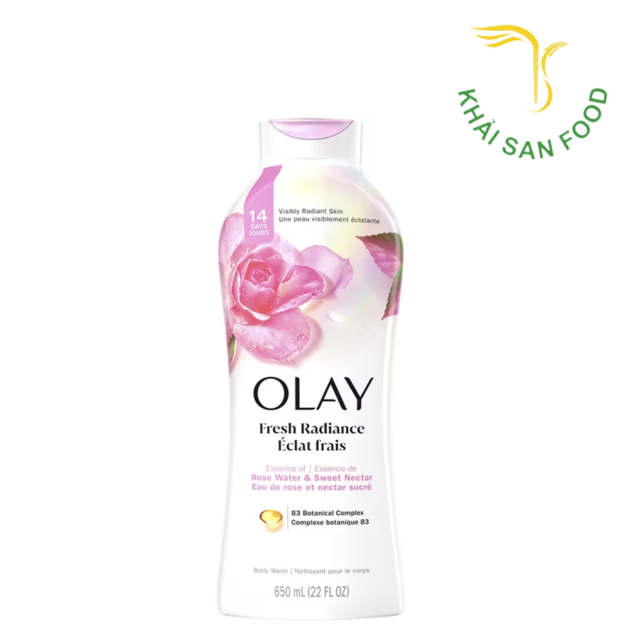 Sữa Tắm Olay Rose Water & Sweet Nectar 650Ml