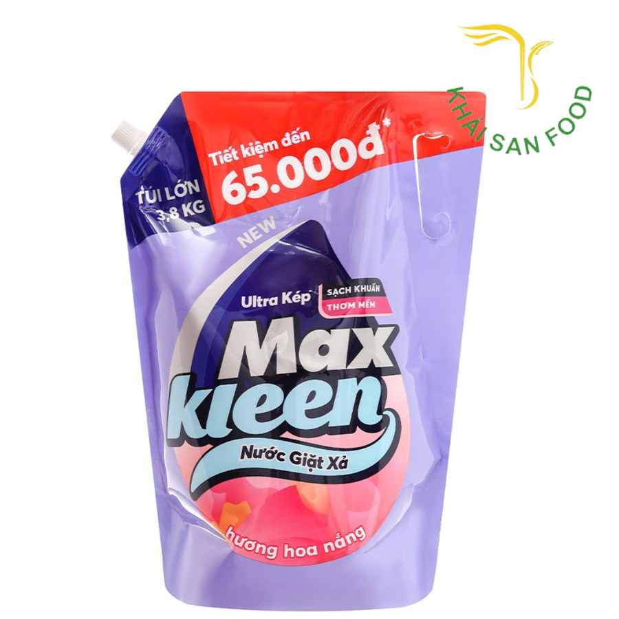 Maxkleen Nước Giặt Xả Hoa Nắng Túi 3.8Kg