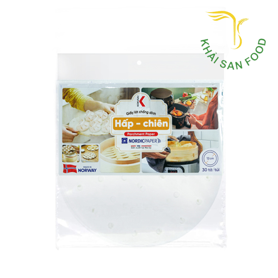 Giấy Lót Chống Dính Hấp Chiên Kokusai Có Lỗ 12 cm