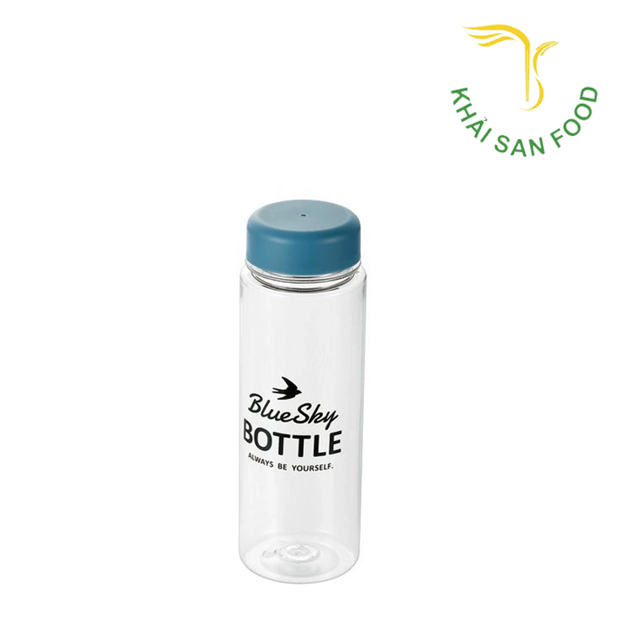 Bình Uống Nước Có Nắp Đậy 500ml (Nắp xanh trắng)