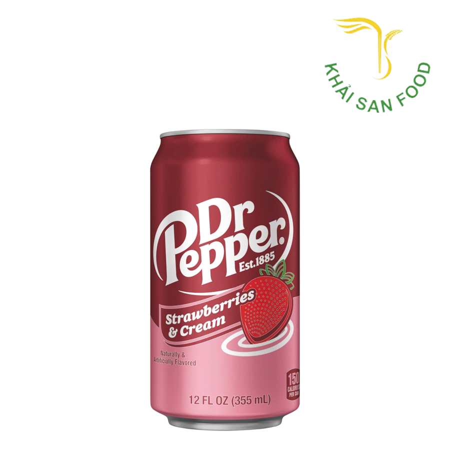 Nước Dr Pepper Strawberries And Cream Soda Pop 330Ml