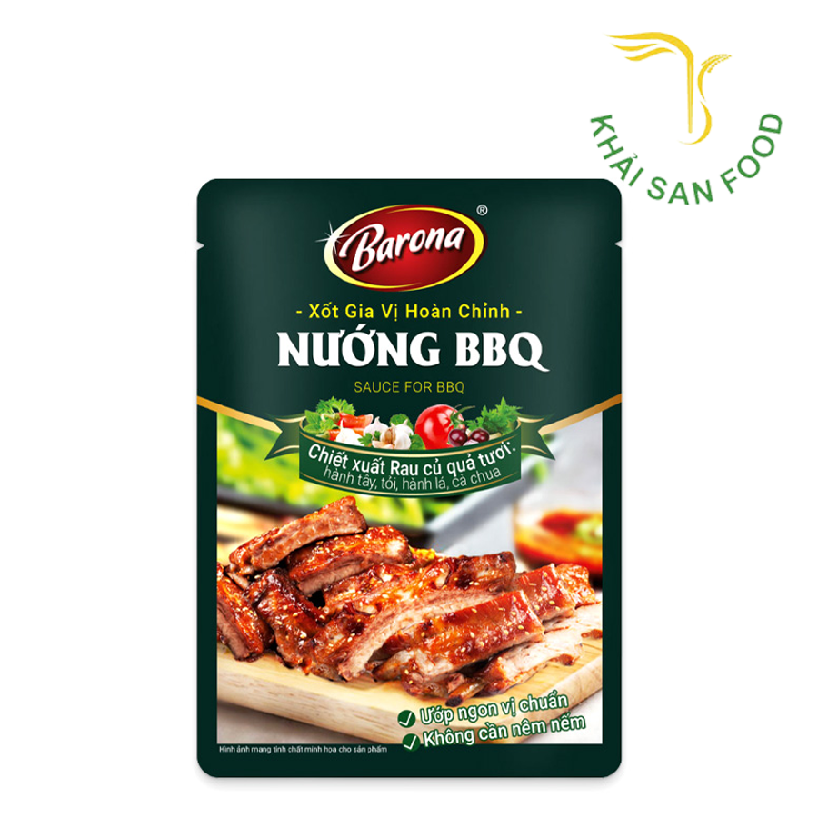 Xốt Gia Vị Hoàn Chỉnh Barona - Nướng BBQ 80G