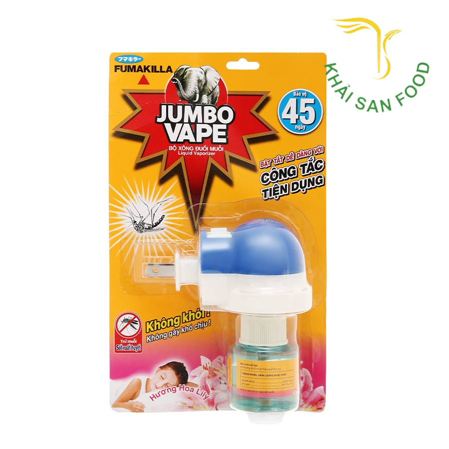 Jumbo Vape Bộ Xông Đuổi Muỗi L5 Hương Hoa Lily