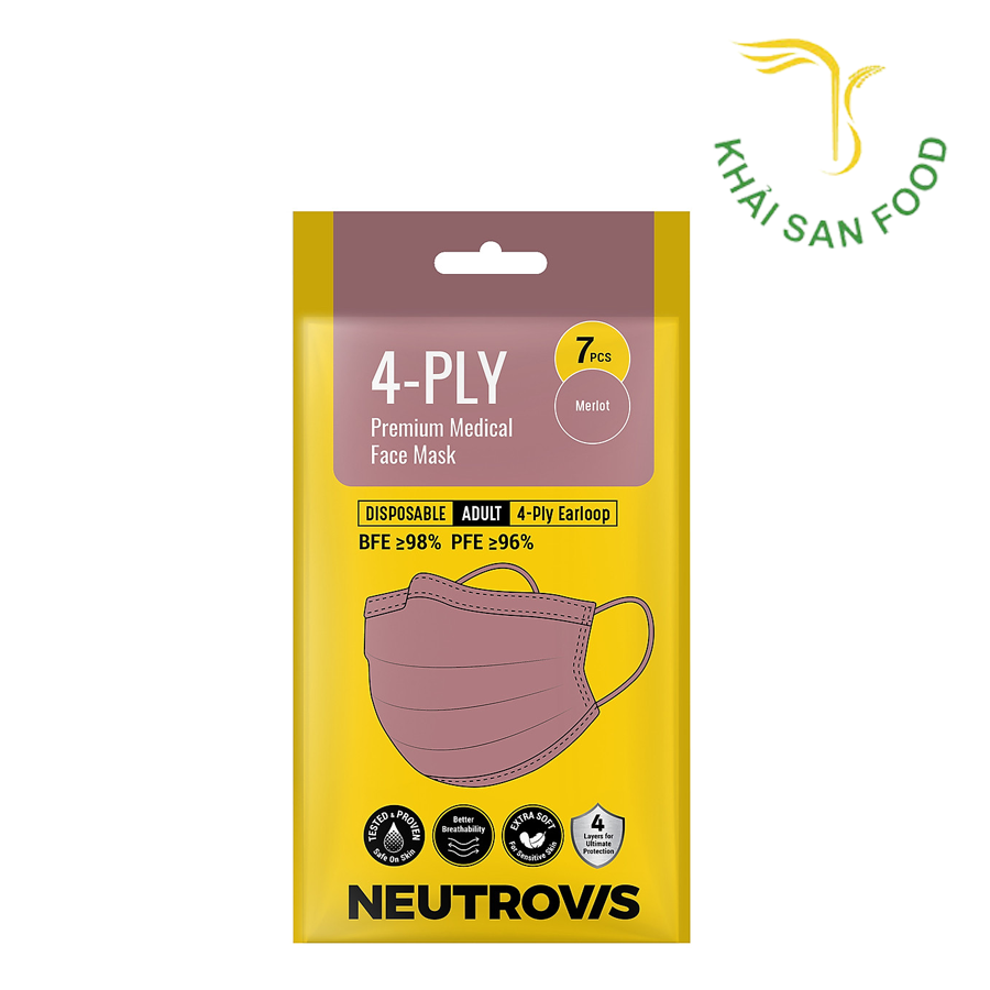 Khẩu Trang Y Tế Cao Cấp Neutrovis 4 Lớp 7PCS