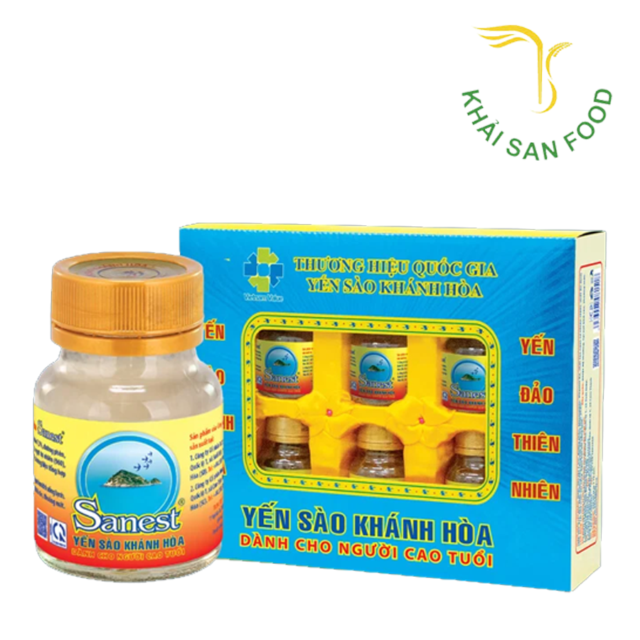 Nước Yến Sào Sanest Dành Cho Người Cao Tuổi Hộp 6 Lọ 70Ml Có Đường