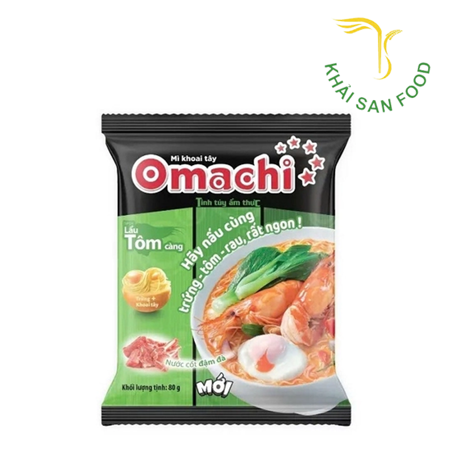 Mì DD Omachi Hương Vị Lẩu Tôm Càng 80g