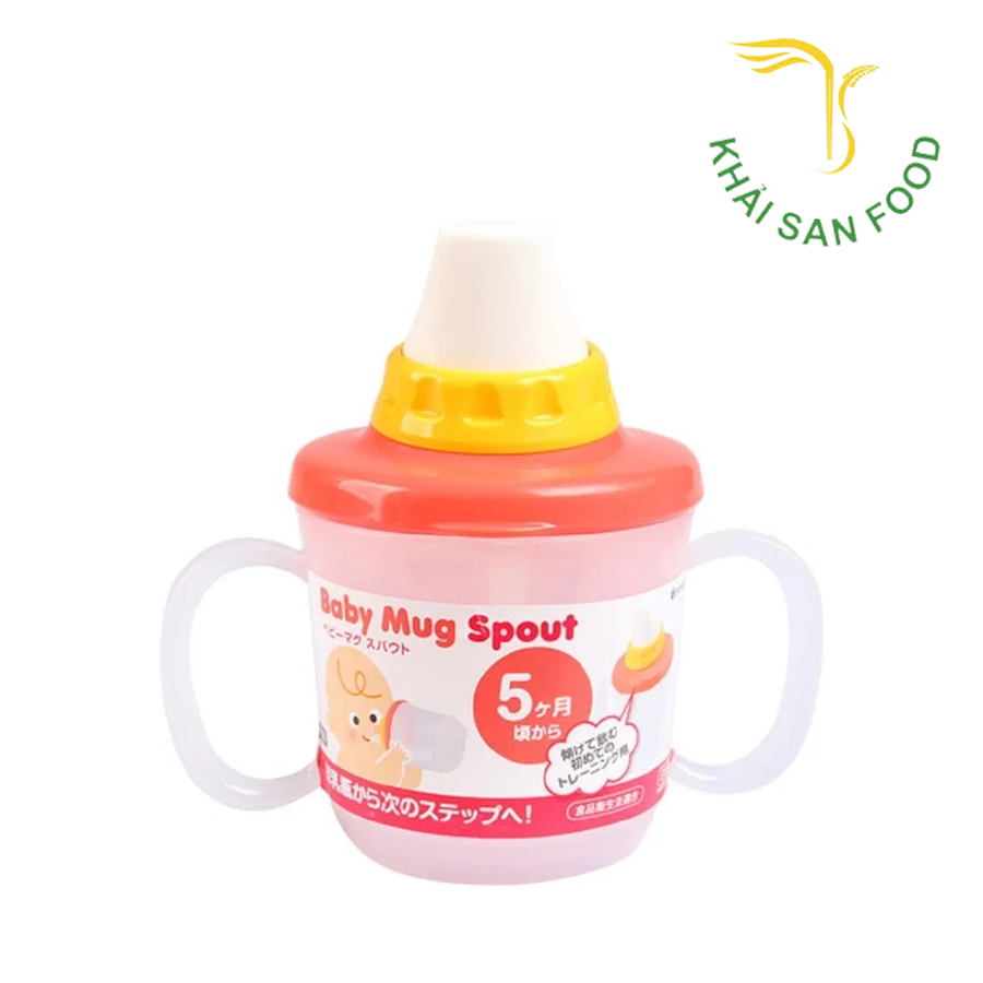 Cốc Tập Uống Có Vòi Hút Màu Cam