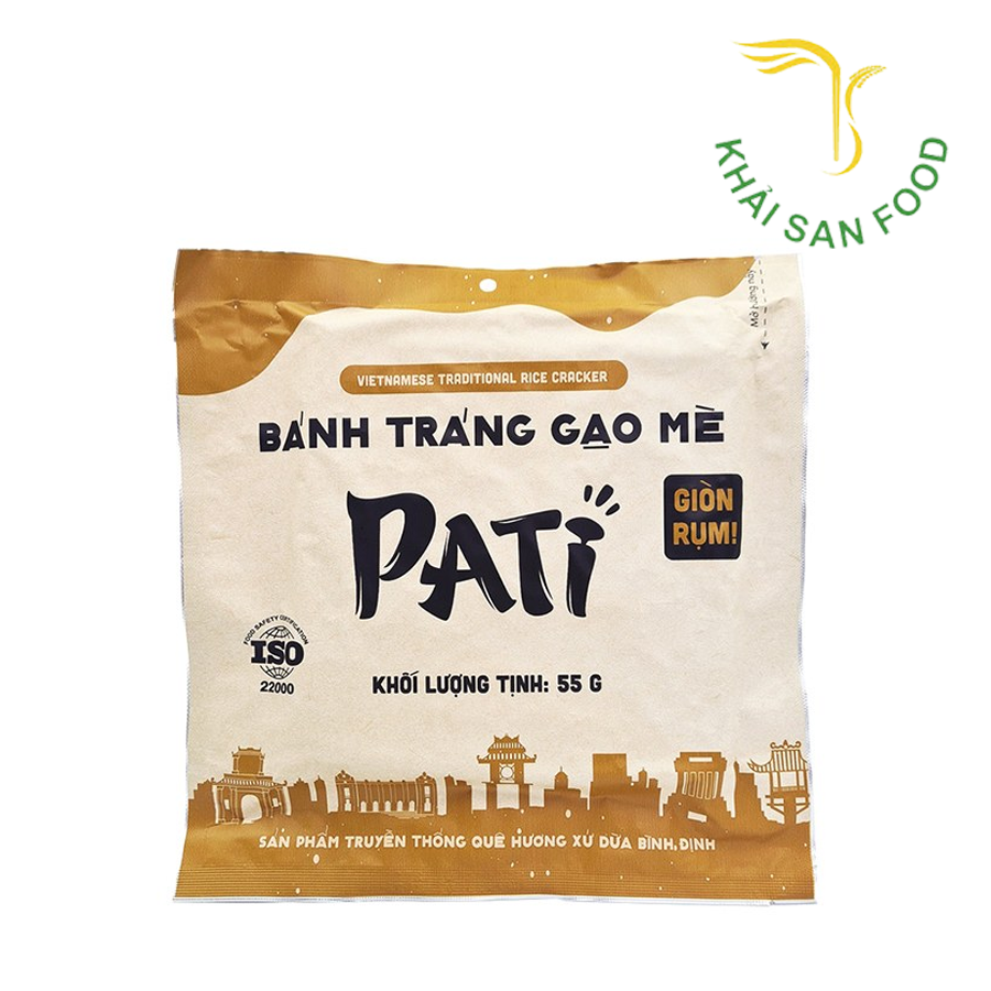Bánh Tráng Nướng Giòn Pati Gạo Mè 55g (75G)