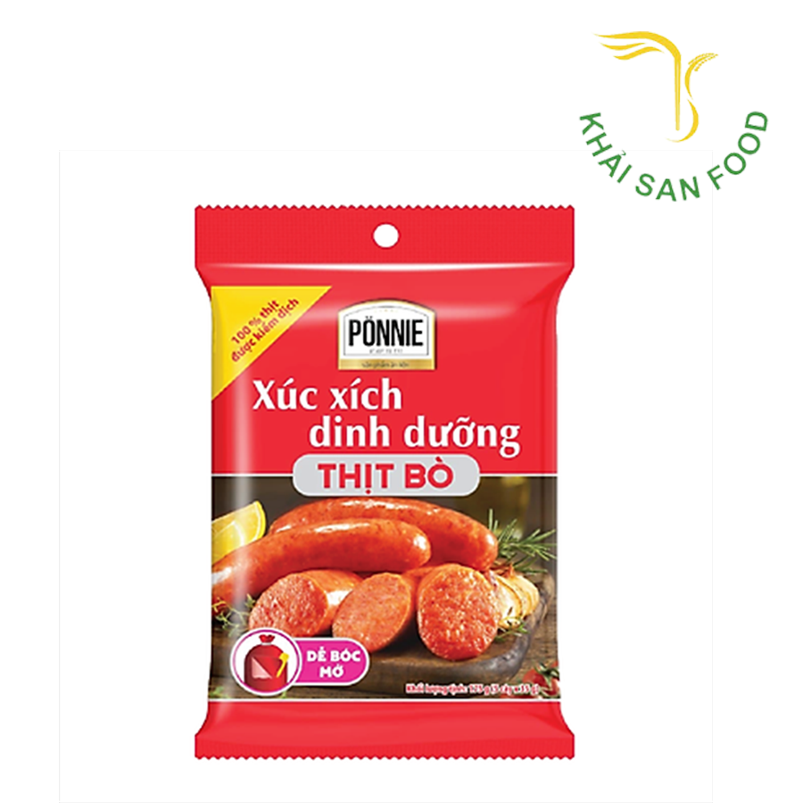 Xúc Xích Tiệt Trùng Ponnie vị bò 35g