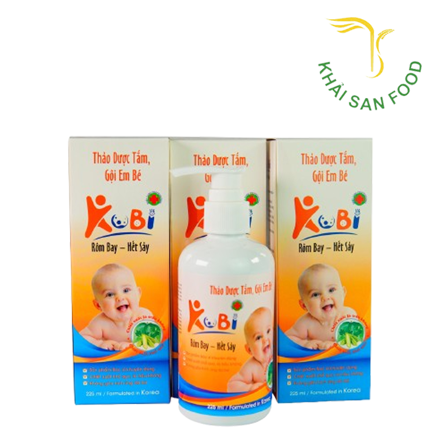 Sữa Tắm Rôm Sảy Thảo Dược Kubi 225 ml