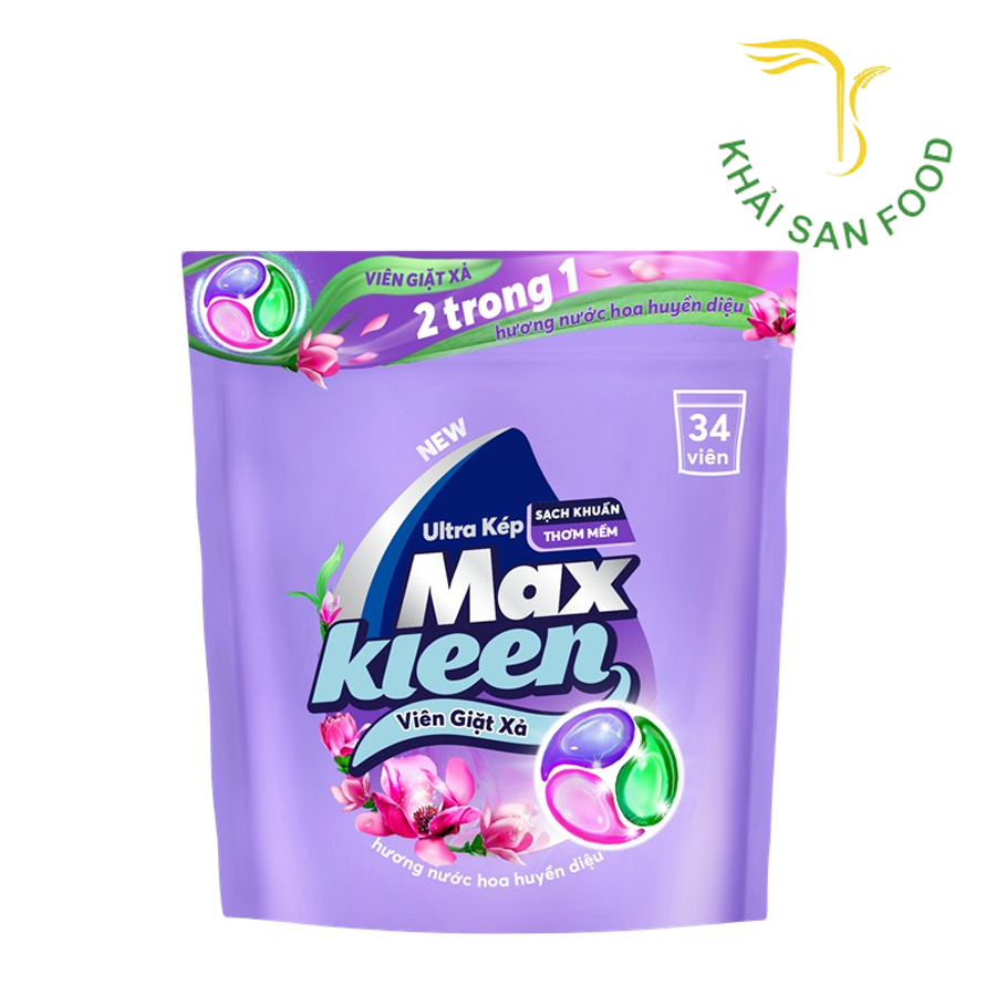 Maxkleen Viên Giặt Xả Huyền Diệu 15gx34 Viên