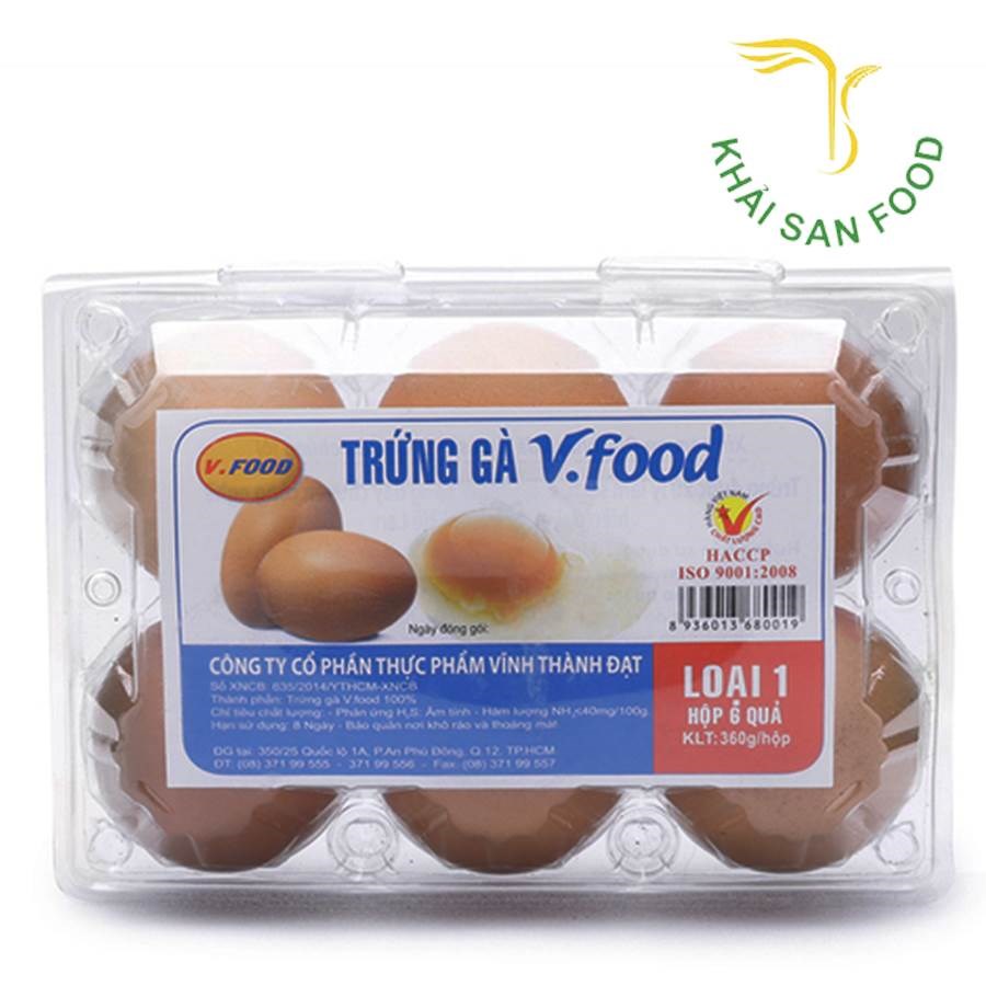 VTD Trứng Gà Loại 1 (Hộp 6 Quả)