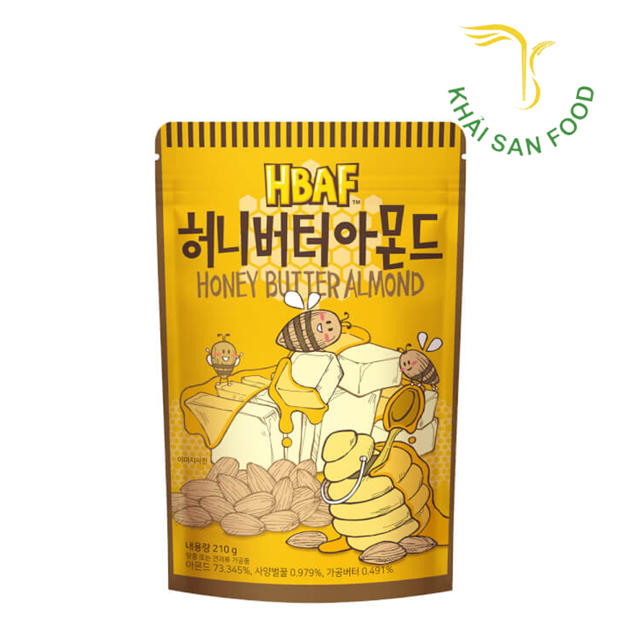 Hạt Hạnh Nhân Tẩm bơ Mật Ong HBAF 40G