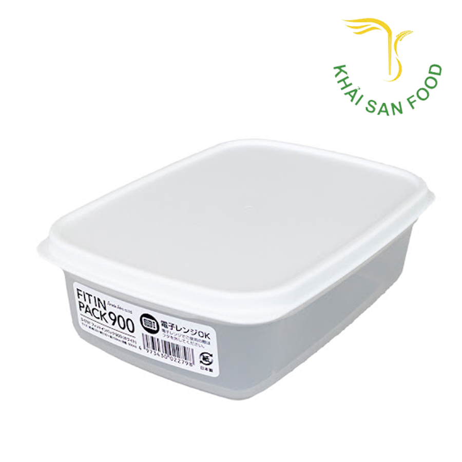 Hộp Nhựa Nắp Dẻo 900ml Màu Trắng