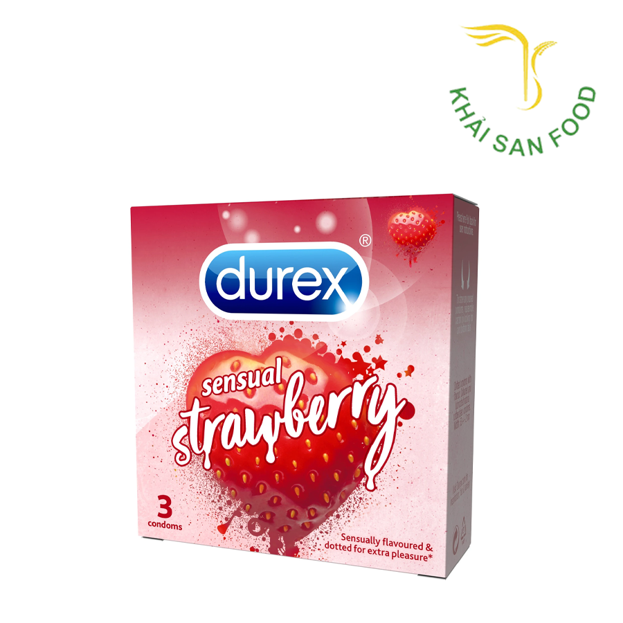 Durex Bao Cao Su Sensual Strawberry 3s