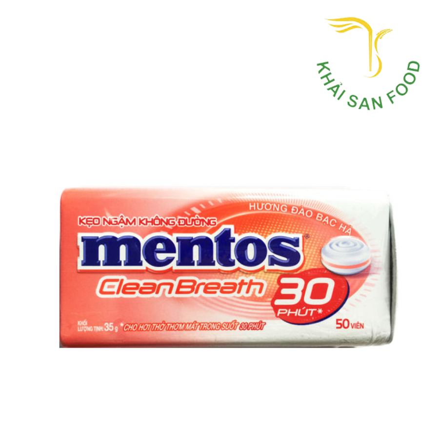 Kẹo Ngậm Mentos Đào Bạc Hà 35G