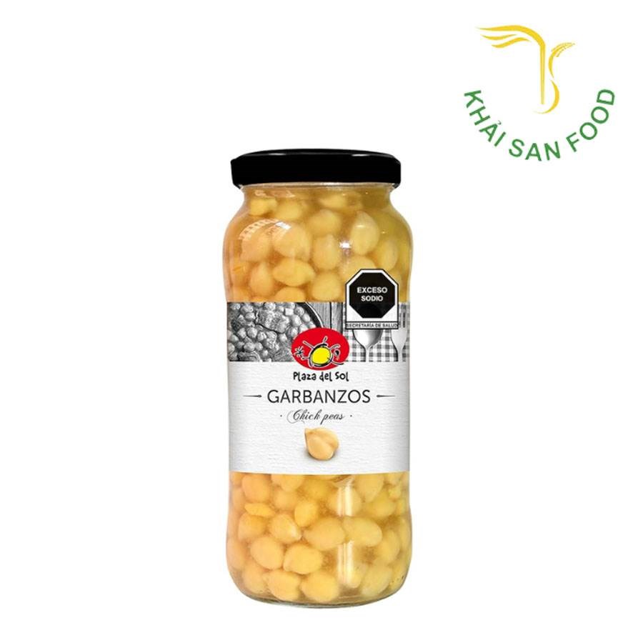 Hạt Đậu Gà ( đã luộc ) Ngâm Nước Muối - Plaza del Sol - Chickpeas 540g