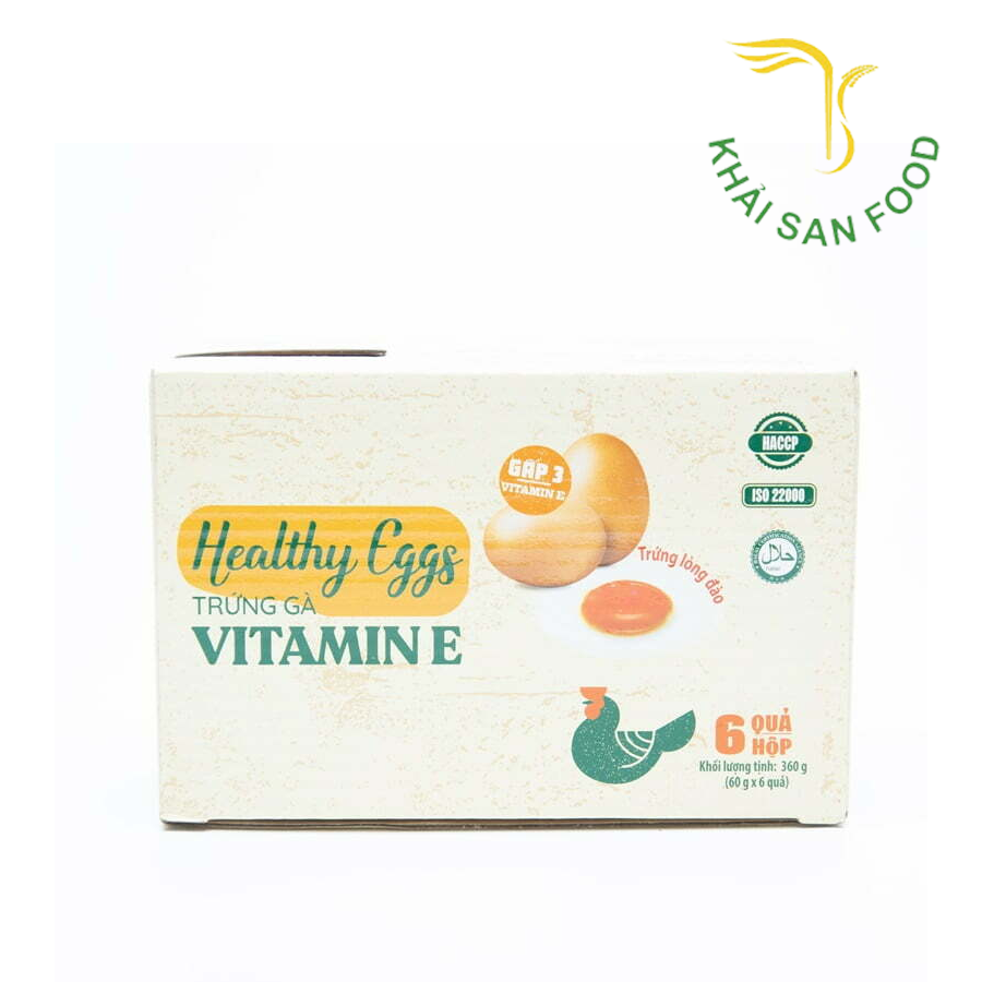 Trứng gà Vitamin E Healthy Eggs ( Hộp giấy 6 quả )