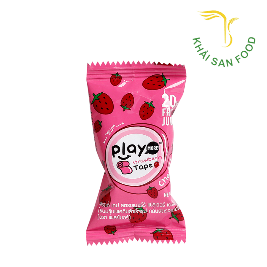Kẹo Dẻo Cuộn Playmore Vị Dâu 21g