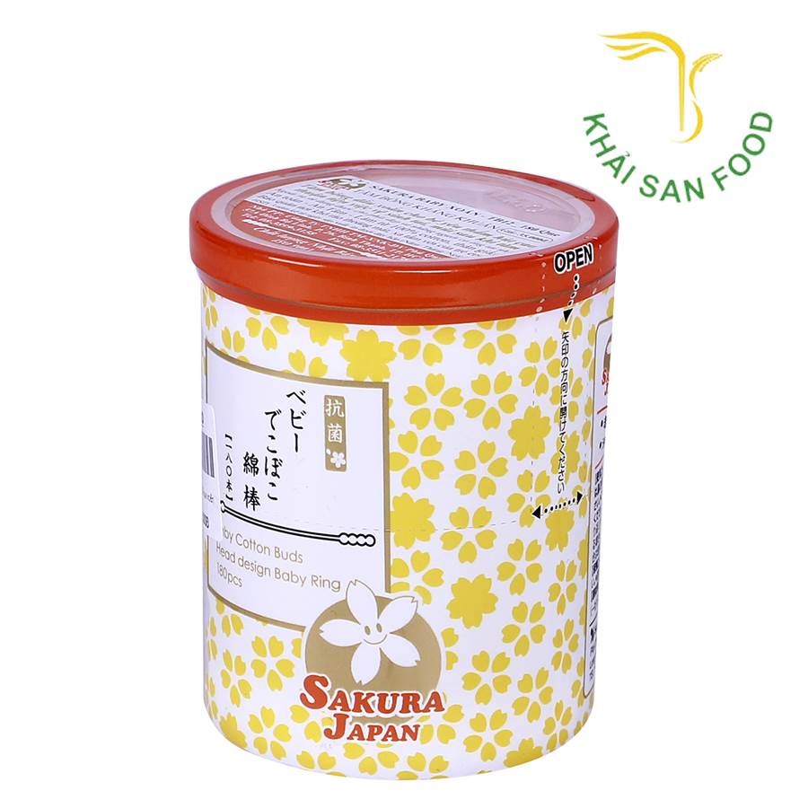 Tăm Bông Sakura Japan Baby Xoắn 180
