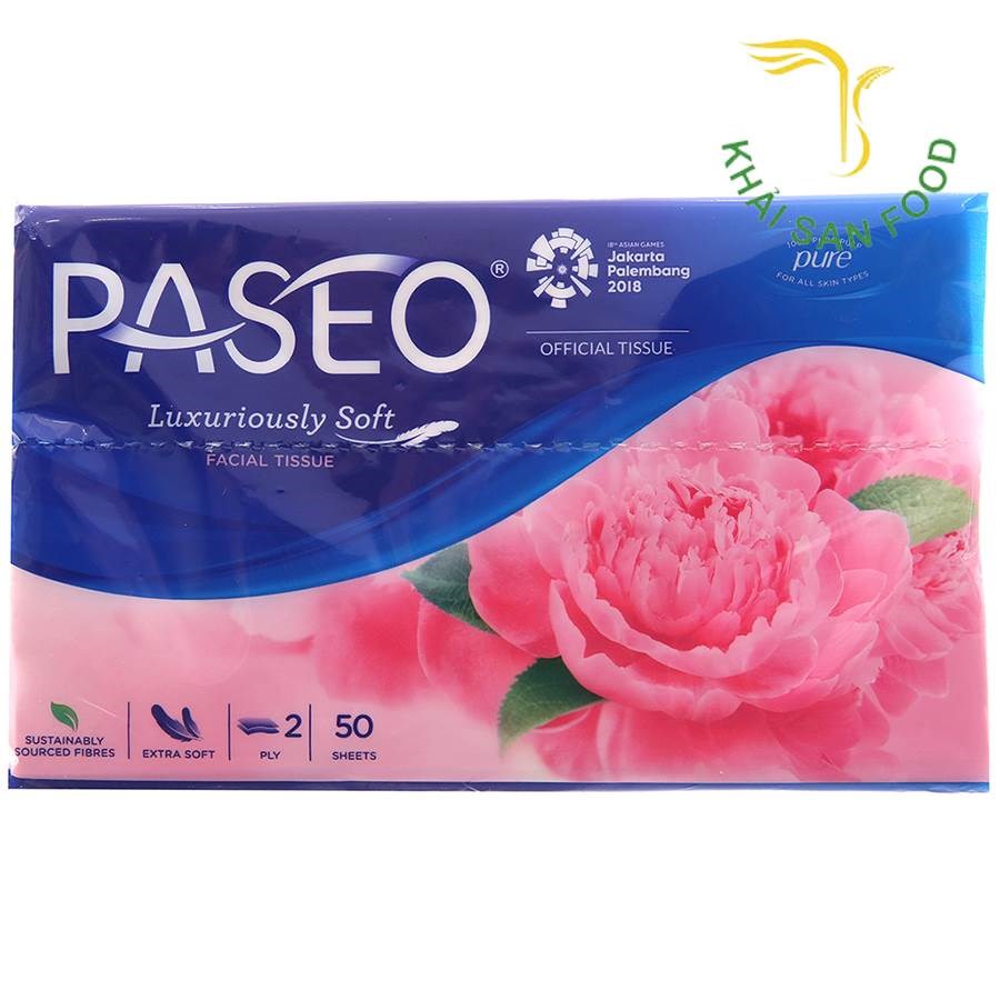 Khăn Giấy Du Lịch Paseo 50 Tờ X 2 Lớp