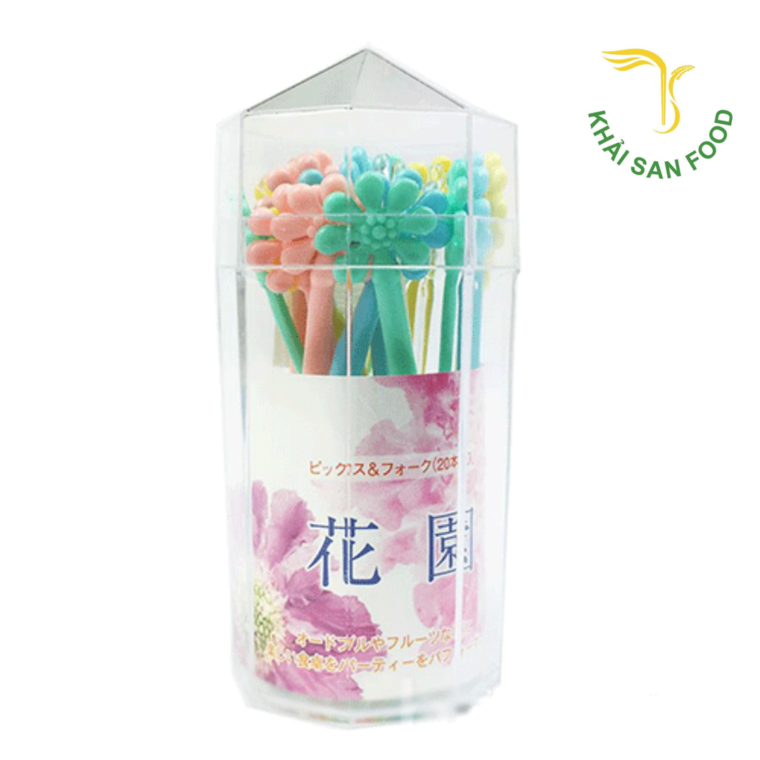 Hộp 20 Dĩa Ăn Trái Cây Hình Hoa