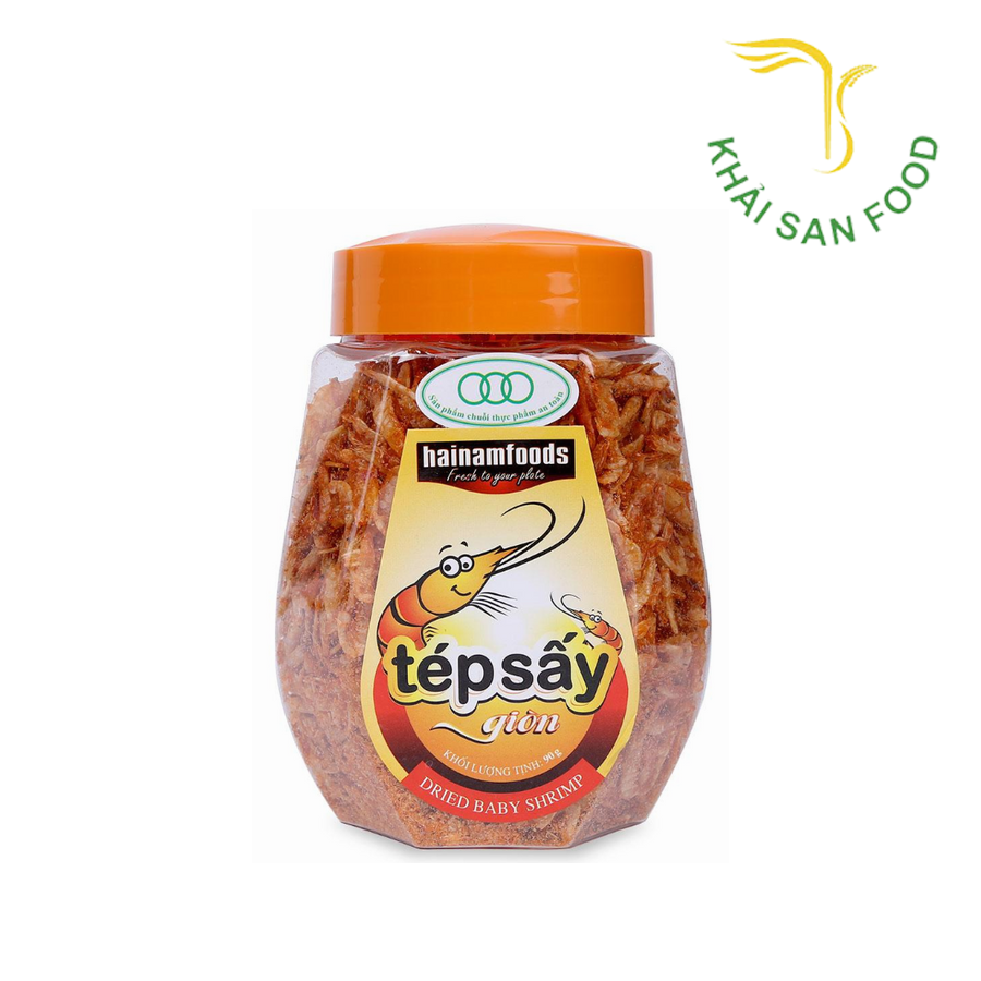 Hải Nam Tép Khô Tẩm Sấy Giòn Hũ 90g