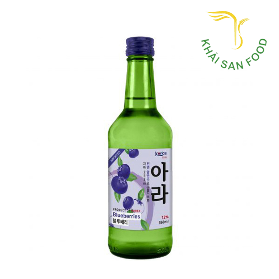 Rượu Korice Soju Hương Việt Quất 360Ml
