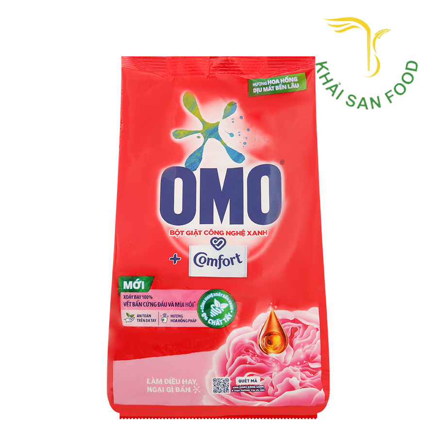 Omo BG Comfort 700G/Gói (Hương Hoa Hồng Dịu Mát Bền Lâu)