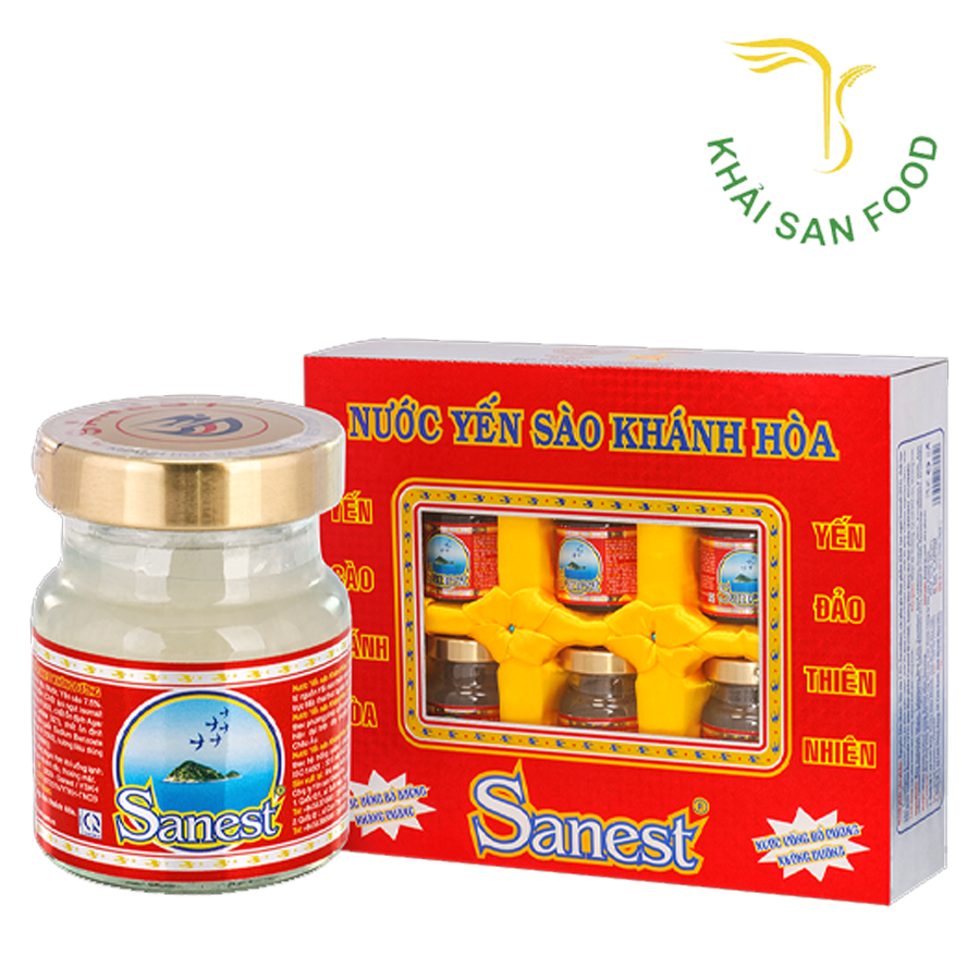 Nước Yến Sào Sanest Hộp 6 Lọ 70Ml Không Đường