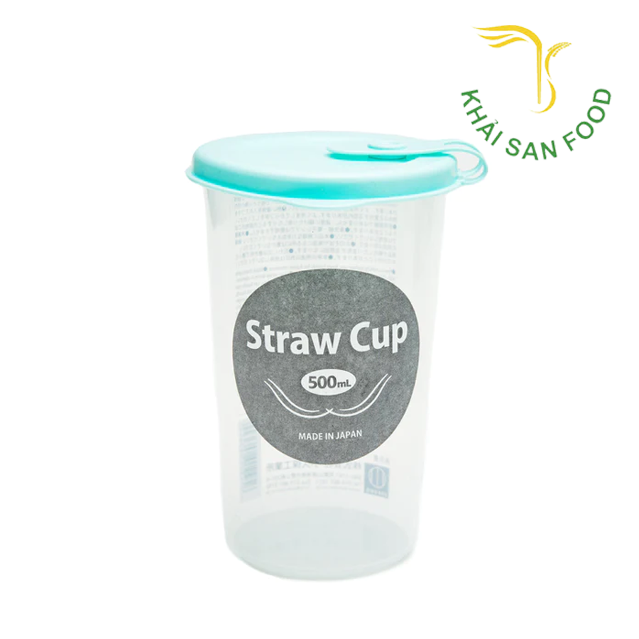 Cốc Uống Nước Có Lỗ Cắm Ống Hút 500ml Kokubo Màu Xanh