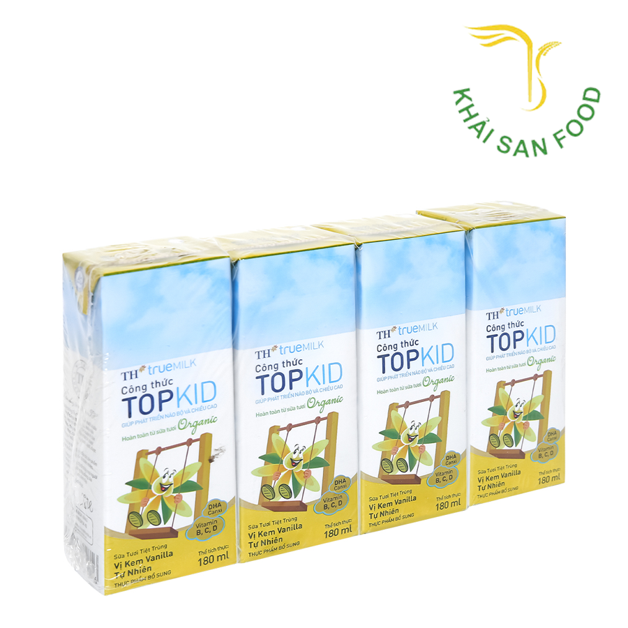 STTT Topkid Vanilia Organic 180ML (Kem-vani)