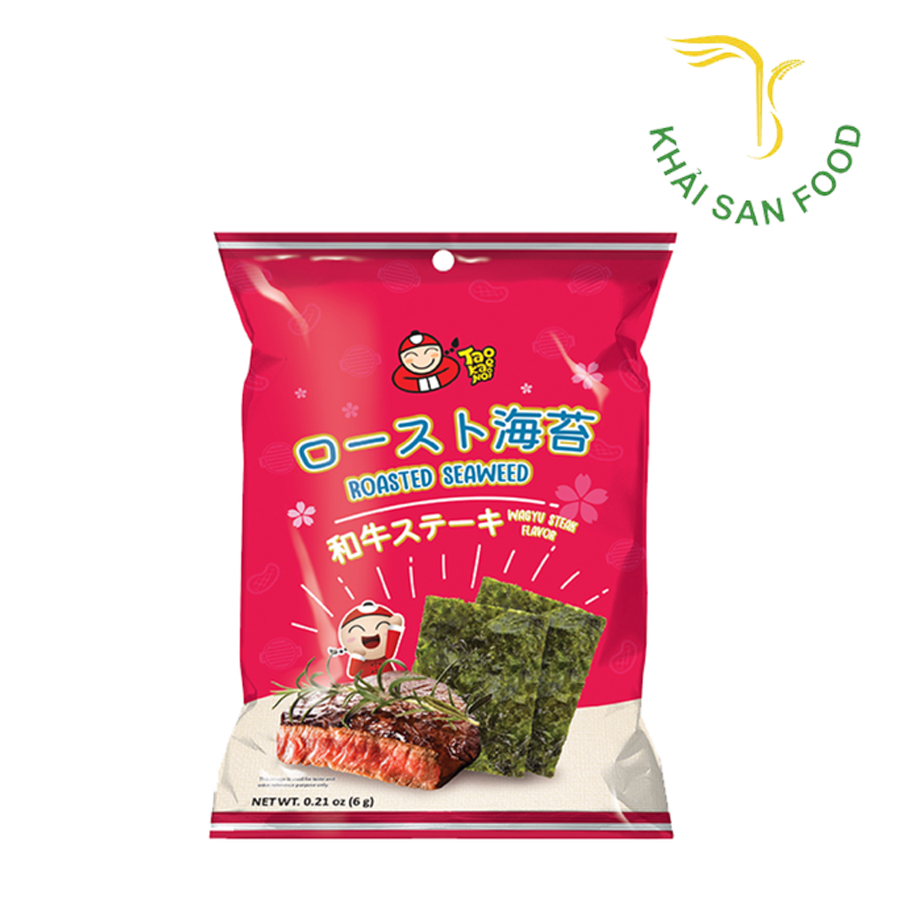 Snack Rong Biển TKN Seasoned Layer Vị Bít Tết Bò Wagyu 6G