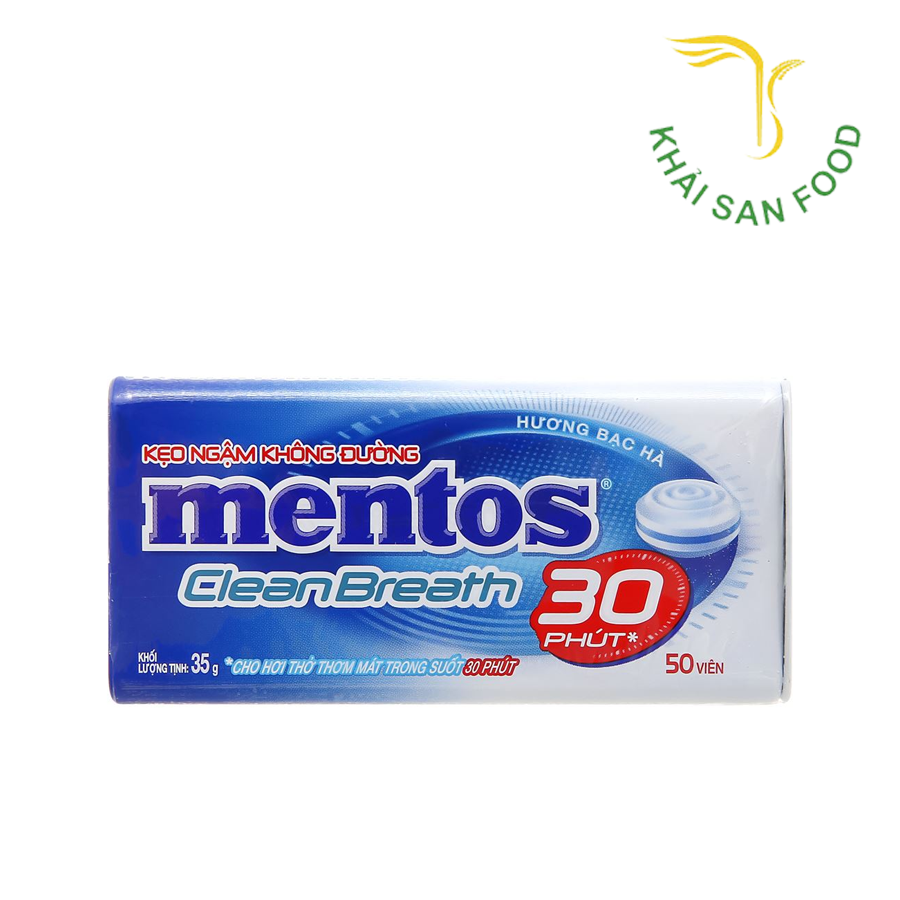 Mentos Kẹo Ngậm Không Đường Bạc Hà 35G