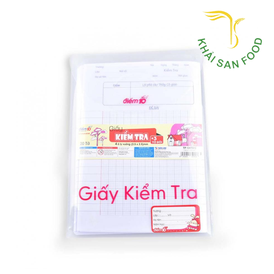 Giấy Kiểm Tra TP-GKT12 4 Ooly Vuông
