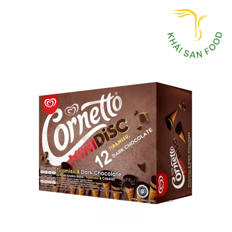 CORNETTO Mini Kem Tiramisu & Sôcôla Đen 18G