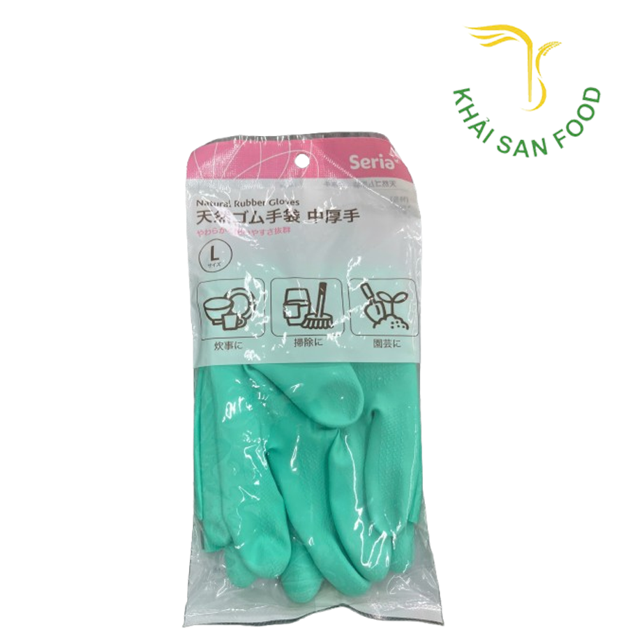 Bao Tay Cao Su Kháng Khuẩn Size L (Xanh lá)