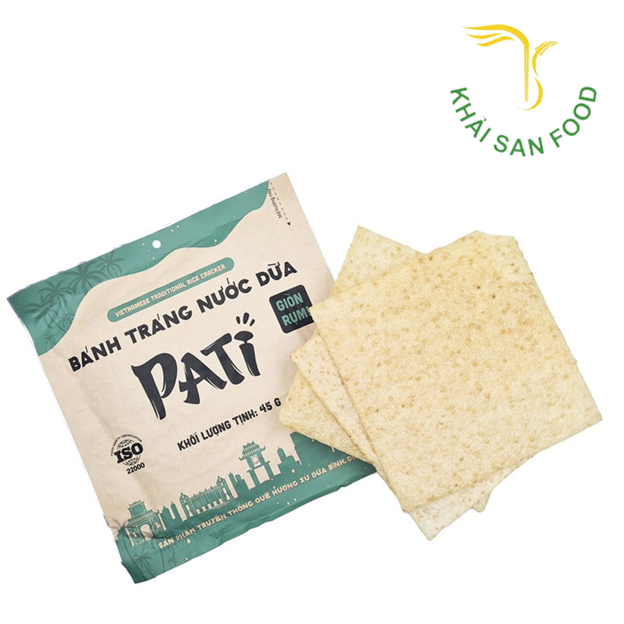 Bánh Tráng Nướng Giòn Pati Nước Dừa 45g (70G)