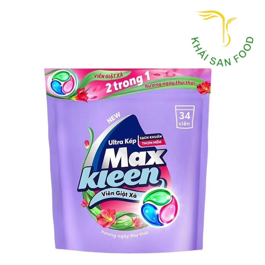 Maxkleen Viên Giặt Xả Ngày Thư Thái 15gx34 Viên
