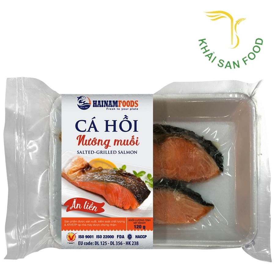 Hải Nam Cá Hồi Nướng Muối Khay 120g