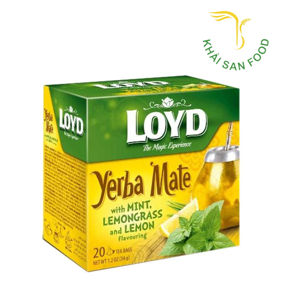 Trà Loyd 40g Yerba Mate Vị Bạc Hà, Sả Và Vỏ Chanh