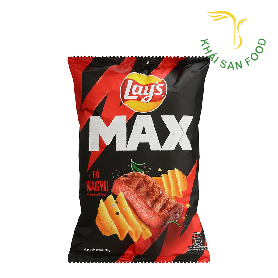 Snack Lay's Stax Khoai Tây Miếng Vị Bò Wagyu Xốt Nấm Truffle 100g
